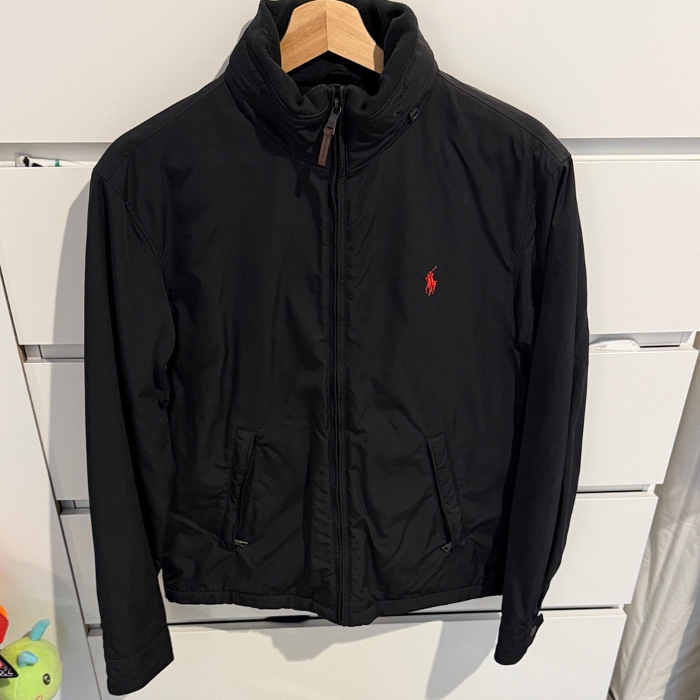 Men's Black Jacket with Red Logo (Ralph Lauren)